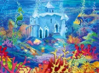 Jigsaw Puzzle Castle under water