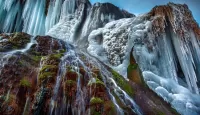 Puzzle Frozen waterfall