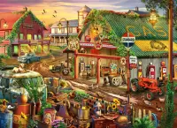 Jigsaw Puzzle Gas station