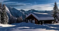 Bulmaca Snow covered house