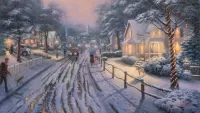 Puzzle Snowy town