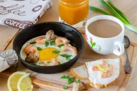 Пазл Завтрак с креветками