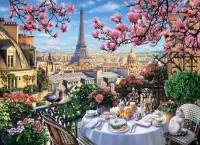 Jigsaw Puzzle Breakfast in Paris