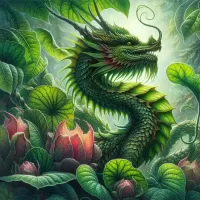 Пазл Зеленый дракон