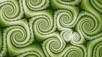 Jigsaw Puzzle Green swirls