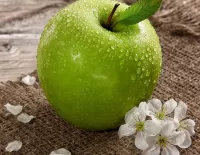 Пазл Зелёное яблоко