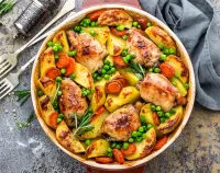 Jigsaw Puzzle Roast with chicken