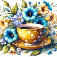 ジグソーパズル 黄色いコップ