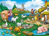 Jigsaw Puzzle Grandma-s farm