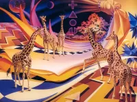 Quebra-cabeça Giraffes