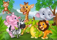 Jigsaw Puzzle Jungle Animals