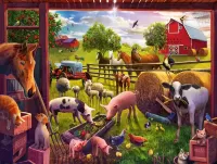 Jigsaw Puzzle Farm animals