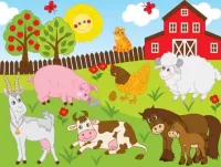 Puzzle Farm animals