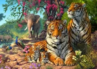 Quebra-cabeça Animals in the jungle