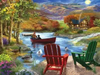 Jigsaw Puzzle Life on the lake