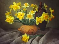 Quebra-cabeça Yellow daffodils