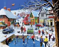 Jigsaw Puzzle Winter village