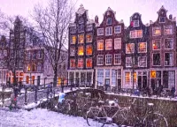 Пазл Зимний Амстердам