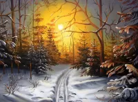 Quebra-cabeça Winter forest