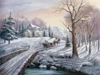 Слагалица Winter road