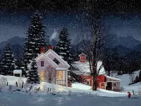 Пазл Зимняя ночь