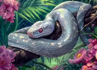 Slagalica Snake and flowers