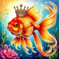 Пазл Золотая рыбка