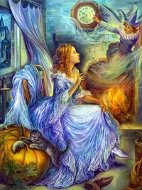 Quebra-cabeça Cinderella and fairy