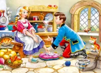 Bulmaca Cinderella and the prince