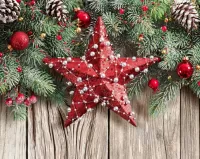 Jigsaw Puzzle Star with garland