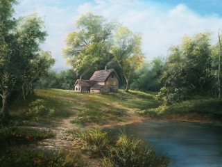 Пазл «Country house by Kevin Hill»