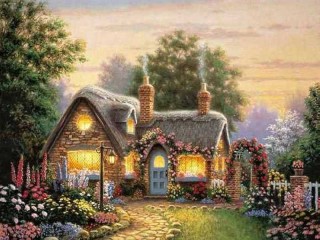 Пазл «Дом с садом»