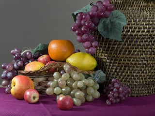 Пазл «Корзина и фрукты»