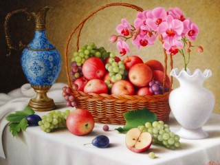 Пазл «Кувшин и фрукты»