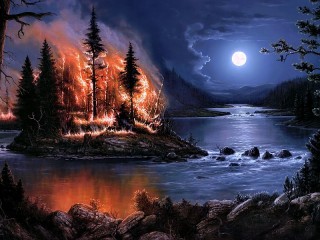 Пазл «Лесной пожар»