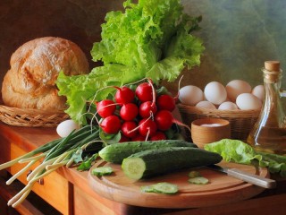 Пазл «Натюрморт с овощами»