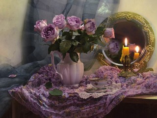 Пазл Натюрморт с розами