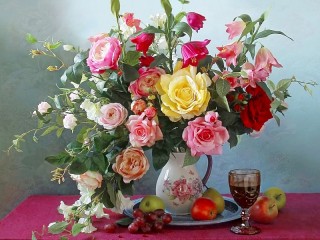 Пазл «Натюрморт с цветами»