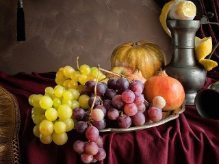 Пазл «Натюрморт с виноградом»