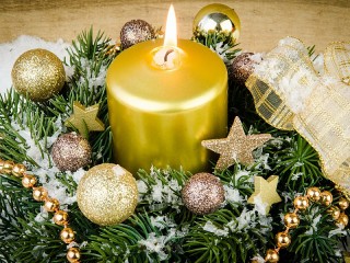 Пазл «Новогодняя свеча»
