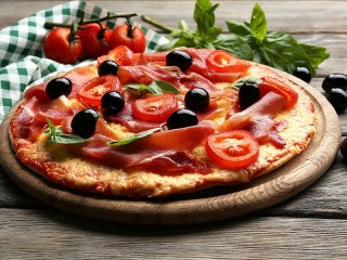 Пазл «Пицца с оливками»