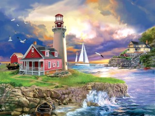 Пазл «Sunset Point Lighthouse»