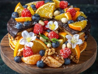 Пазл «Торт с фруктами»