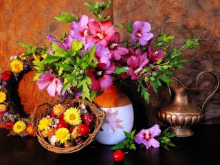 Пазл «Цветы в вазе»