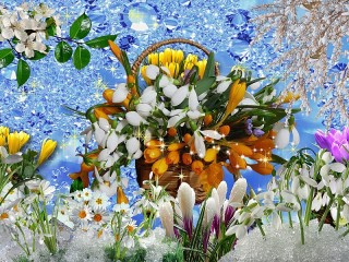 Пазл «Цветы весны»