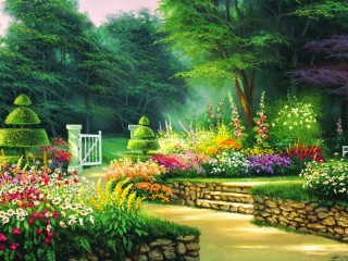 Пазл «Цветущий сад»