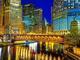 Пазл «Вечерний Чикаго»