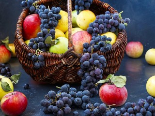 Пазл «Виноград и яблоки»