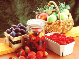 Пазл «Яблоки с ягодами»