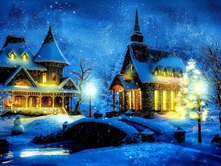 Пазл «Зимний вечер»